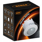 Czujnik Ruchu LED Sufitowy Wpuszczany Na Podczerwień 1200W 230V Regulowany detektor ruchu, automat do lamp i opraw