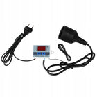 TERMOSTAT ELEKTRONICZNY REGULATOR TEMPERATURY Z GNIAZDKIEM I WTYCZKĄ 230V sterownik