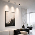 Oprawa Halogenowa GX53 Lampa Sufitowa TUBA LED Natynkowa Ryflowana czarny plafon punktowy okrągły do wnętrz