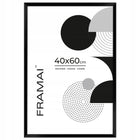 Czarna ramka na zdjęcia w rozmiarze 40x60 cm oprawa fotograficzna MDF na pojedynczą fotografię, dekoracja ścienna do