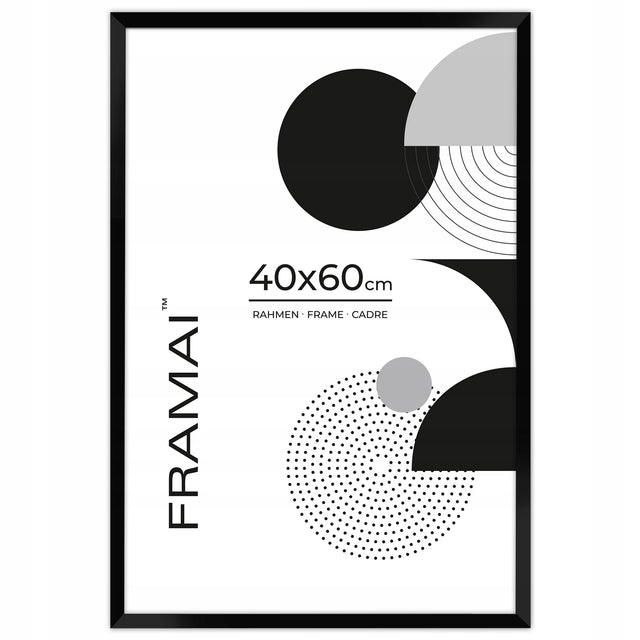 Czarna ramka na zdjęcia w rozmiarze 40x60 cm oprawa fotograficzna MDF na pojedynczą fotografię, dekoracja ścienna do domu