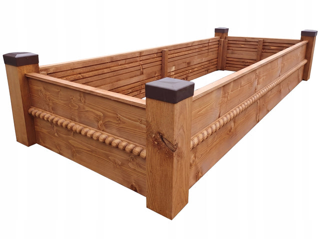 Obudowa grobu Pomnik tymczasowy Nagrobek tymczasowy Obrzeże grobu- Warkocz drewniana rama cmentarna 178 × 71 × 33 cm