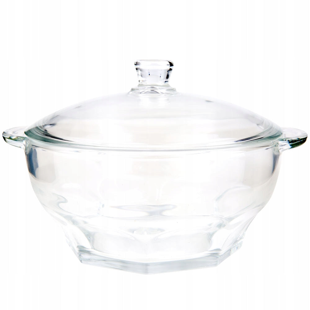 33125 LUMINARC WAZA DO ZUPY MISKA Z POKRYWĄ 1,5 L szklana bulionierka, bezbarwna, średnica 18,7 cm