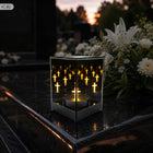 ŚWIECZKA ELEKTRYCZNA LAMPION LUSTRZANY 3D EFEKT PŁOMIENIA ŚWIECA LED 2LP3 wkład do znicza na cmentarz, dekoracja