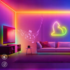 5m Muzyczny neon flex Led rgbic 5V DC Aplikacja Bluetooth taśma dekoracyjna do pokoju, wąż świetlny, synchronizacja z