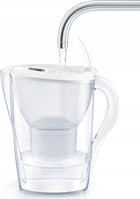 Dzbanek filtrujący brita marella 2,4l filtr 3 oryginalne wkłady do oczyszczanie wody pitnej, pojemność przefiltrowanej