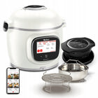 Multicooker tefal Cook4Me z pokrywą do zapiekania air fryer 1300 przepisów 6 l 1600 w biały