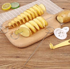 Maszynka do chipsów ziemniaków warzyw spirala krajarka zakręcony ziemniak frytki tornado, ręczny spiralizer kuchenny
