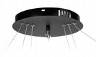 Lampa Wisząca LED Sufitowa Żyrandol 61cm 49W 3 Barwy Nowoczesna Czarna Ring oświetlenie do salonu i jadalni