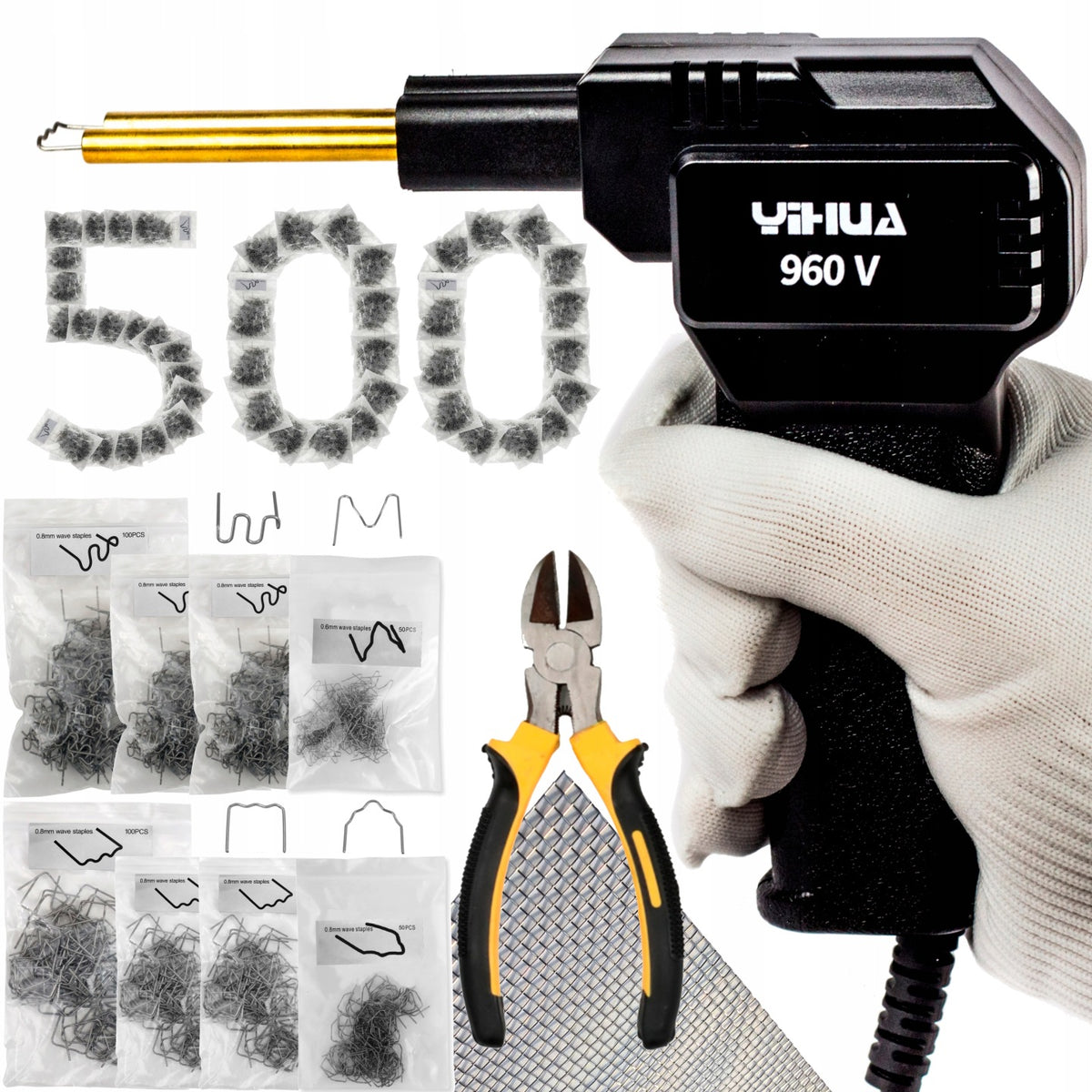 Zszywarka do plastiku 500x zszywki siatka spawarka zgrzewarka zszywacz 960V naprawa zderzaków i pękniętych elementów z