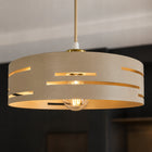 Lampa sufitowa wisząca Żyrandol nad stół BEŻOWA kaszmir ECRU Laser LOFT oprawa metalowa do jadalni i salonu, 1 punkt