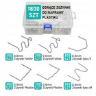 Zszywki do zgrzewarki plastiku 6 typów 1800SZT+ Etui spawarka do tworzyw sztucznych, naprawa zderzaków i obudów, zestaw