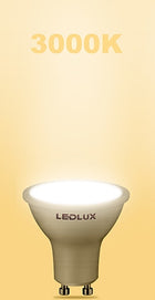10x Żarówka LED GU10 5,5W =50W SMD 3000K ciepła Premium ledlux nie mruga halogen reflektorowa, punktowa, 500 lm do