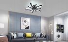 Lampa Sufitowa Czarna LED Żyrandol z Pilotem Nowoczesna do Salonu 48W oprawa wisząca, 5 punktów świetlnych, metalowa