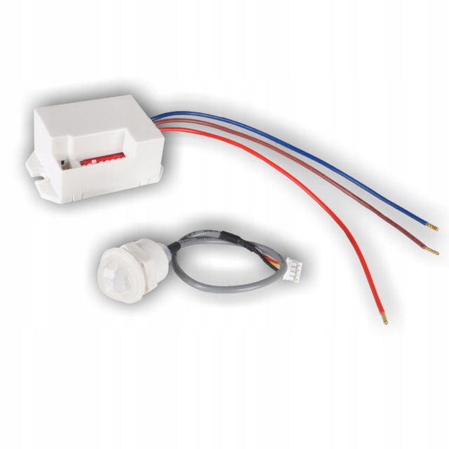 Czujnik Czujka Ruchu z funkcją zmierzchu Schodowy 12V DC max 60W detektor obecności, automatyczne sterowanie lampami, do instalacji niskonapięciowej