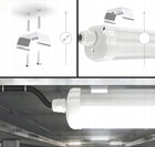 Lampa Sufitowa LED Do Garażu 60W 120cm 6600lm Warsztatu Oprawa Hermetyczna oświetlenie robocze do pomieszczeń