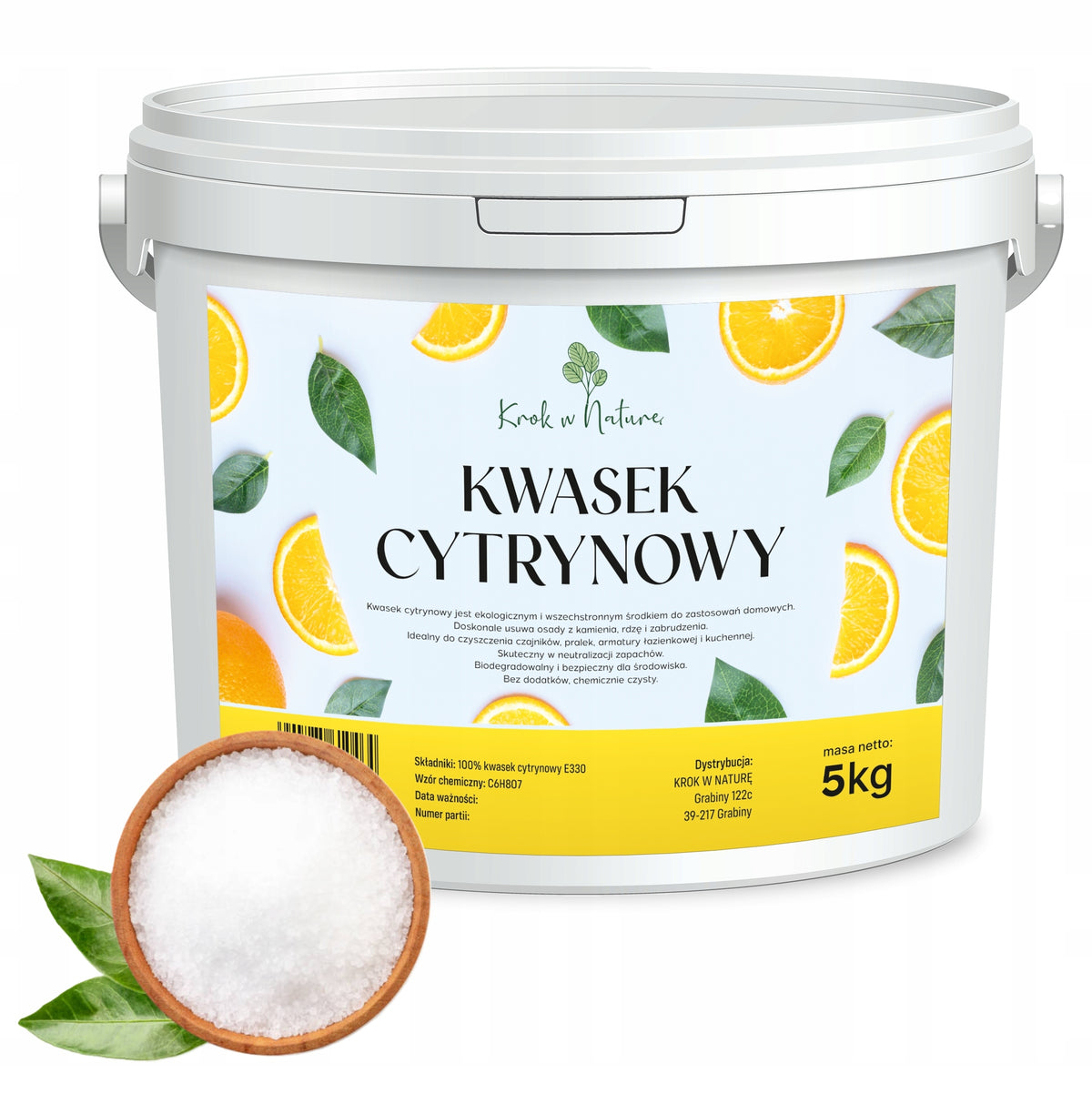 Kwasek cytrynowy czysty skład kwas cytrynowy 5 kg no kwaśny