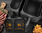 Silikonowa podwójna forma do frytkownicy beztłuszczowej AIR fryer philips foremka do pieczenia, wkład do kosza