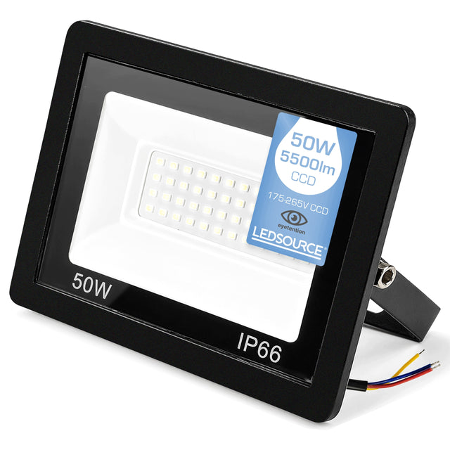 Halogen Reflektor 50W LED 5500lm Lampa Robocza Naświetlacz Wodoodporny Slim oświetlenie zewnętrzne IP66 neutralna biel 4500K