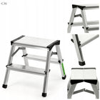 Taboret składany podest drabinka 38cm aluminiowa 2 stopnie 125kg schodki domowe, stołek pomocniczy do sięgania i prac