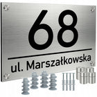 Tabliczka z numerem na dom tablica adresowa aluminiowa numer domu dystanse oznaczenie posesji, szyld wejściowy, 32 x