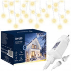 SOPLE 300LED ZEWNĘTRZNE LAMPKI ŚWIĄTECZNE FLASH KURTYNA BIAŁE CIEPŁE IP44