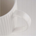 6X kubek porcelanowy ryflowany 330ml komplet kubków prążek do kawy herbaty biały, można myć w zmywarce