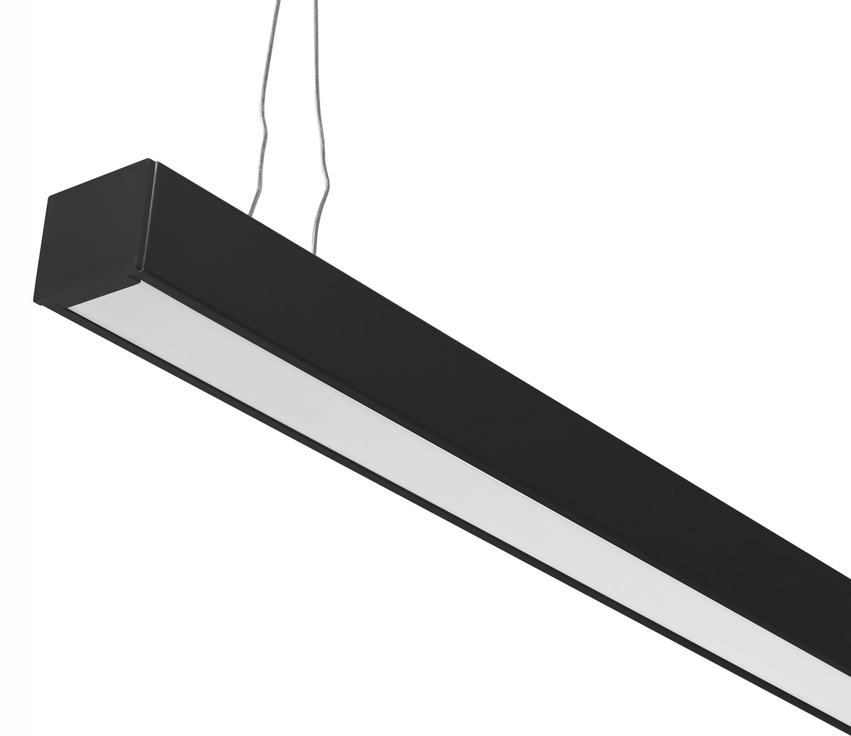 Lampa LED Liniowa Neo Line 190cm 2m 60W 4500K czarna wisząca biuro oprawa sufitowa metalowa z wbudowanym źródłem