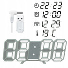 4w1 Zegar cyfrowy LED 3D ścienny stojący budzik termometr data alarm elektroniczny czasomierz do pokoju i biura, na