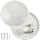 Lampa Sufitowa Plafon LED 2x E27 Okrągły Biały Natynkowy Oprawa Sufitowa do salonu, kuchni i korytarza, na wymienne