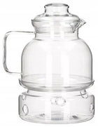 Dzbanek z zaparzaczem i podgrzewaczem Zaparzacz czajnik Termisil 1500 ml szklany imbryk do herbaty, bezbarwne naczynie
