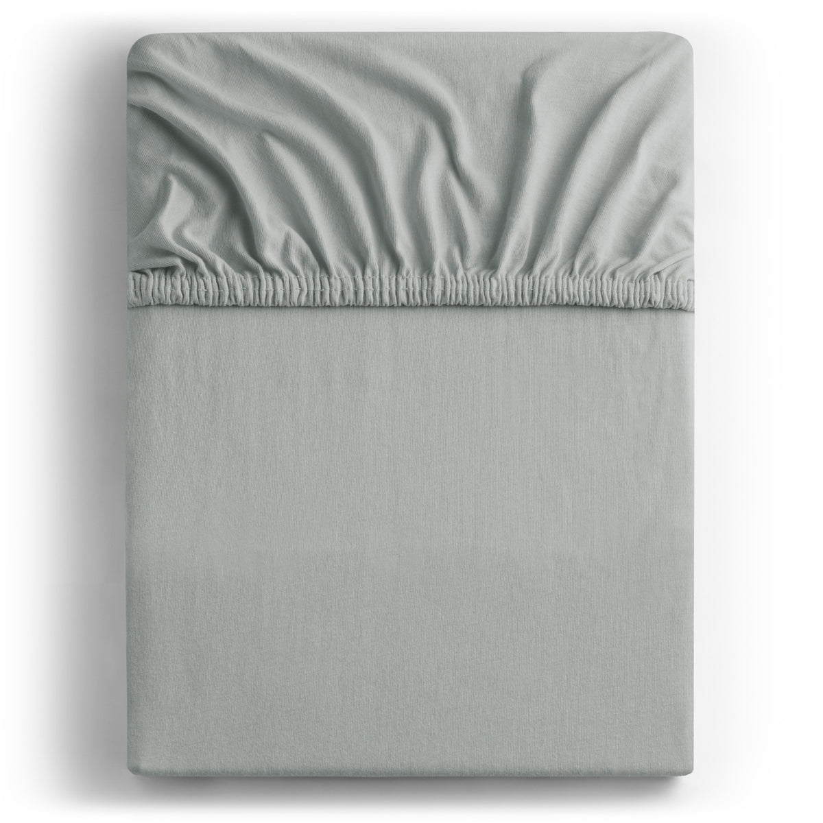 RESTILO Prześcieradło jersey z gumką 100% bawełniane czesane 140x200 szare na materac do 28 cm, certyfikat OEKO-TEX