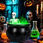 Generator Dymu Kociołek Wiedźmy LED Halloween Dekoracja Zawieszana Czarny ozdoba na bal przebierańców, imprezę