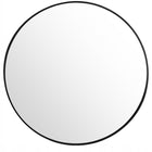 Duże lustro okrągłe Industrialne łazienkowe salon sypialnia czarne 80cm XXL ścienne z metalową ramą dekoracyjne do
