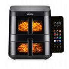 Frytkownica beztłuszczowa pionowa AIR fryer kerch dual FRY 12l 12PROGRAMÓW czarny