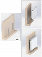 GRZEJNIK PANELOWY STALOWY DWUPŁYTOWY BOCZNY DIAMOND C22 60x100cm + WIESZAKI 1000 mm 600 mm grzewcza biały