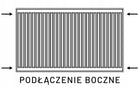 GRZEJNIK STALOWY C11 702W 60x60cm BOCZNY JEDNOPANELOWY BIAŁY DIAMOND 600 mm grzewcza