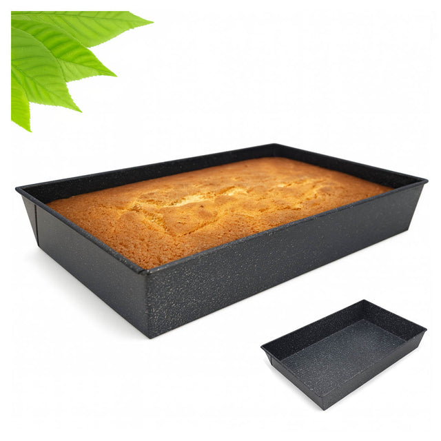 Blacha Forma Pieczenia Ciast Wypieków Stal Węglowa Non-Stick Marmurek 36cm do babki, chleba i zapiekanek, mycie w zmywarce