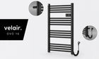 GRZEJNIK ŁAZIENKOWY ELEKTRYCZNY 500W VELAIR OVO 16L drabinka CZARNY 96x54cm 540 mm 960 mm grzewcza