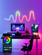 Taśma LED RGB 20m zewnętrzna wodoodporna IP65 Ledy 5050 24v mocna bluetooth oświetlenie dekoracyjne do ogrodu, tarasu i