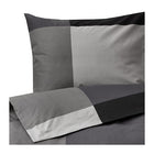 Komplet pościeli kołdra 150cm x 200 poduszka 50x60cm 2 części szary ikea bawełniana w kratkę z napami do sypialni