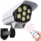 LAMPA SOLARNA LED Z CZUJNIKIEM RUCHU I ATRAPĄ KAMERY oświetlenie ogrodowe, imitacja monitoringu, zimne białe światło