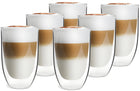 SZKLANKI TERMICZNE DO KAWY LATTE HERBATY VIALLI DESIGN 6x 350 ML PODWÓJNE espresso cappuccino napoje gorące