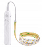 Taśma LED czujnik ruchu na baterie + USB do szafy mebli pod łóżko 300cm 3m podświetlenie wnętrz, ciepła barwa światła