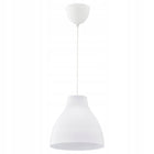 LAMPA WISZĄCA IKEA MELODI Sufitowa 28cm DO SALONU DO POKOJU SYPIALNI BIAŁA oprawa E27, klosz z tworzywa, pojedyncze