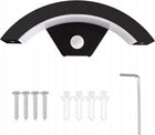 18W kinkiet zewnętrzny LED nad drzwi wejściowe z czujnikiem ruchu lampa ścienna aluminiowa, biała, wysokość 29 cm
