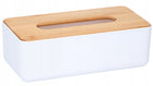 Pudełko na chusteczki Pojemnik na chustki 26x13cm Alpina osłonka łazienkowa z pokrywą, tworzywo sztuczne, biało-beżowa