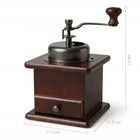 Młynek ręczny klasyczny do kawy przypraw pieprzu retro z szufladą regulacja 11.5 cm /Wzór drewno