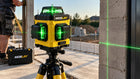 Poziomica laserowa 360 laser krzyżowy 4D 16 linii poziomnica 2xAKU zestaw niwelator zielona wiązka zasięg 45 m