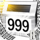 Podświetlany numer domu lampa solarna LED tabliczka z numerem metalowa oznaczenie posesji, adresowa na elewację